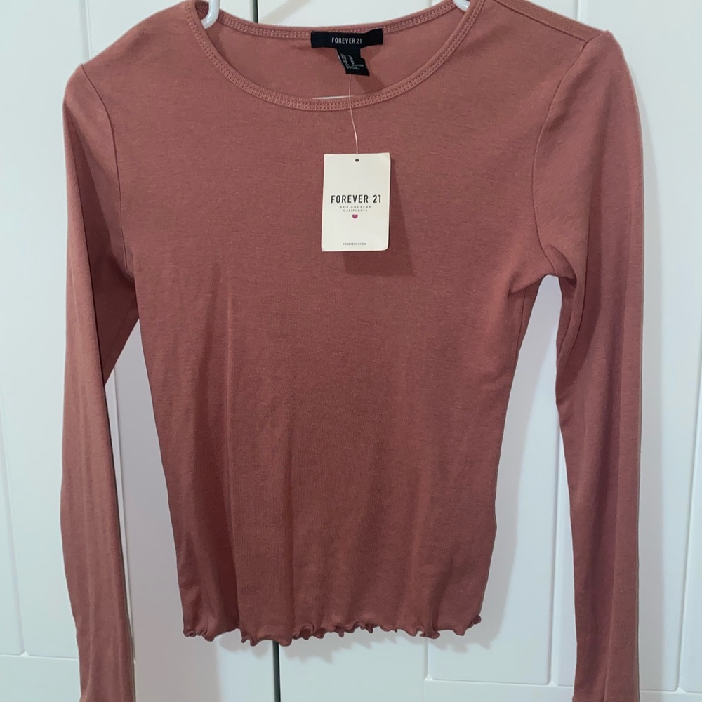 Forever 21 Mauve pink long sleeve shirt, Size Medium